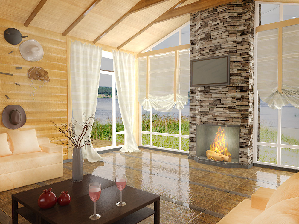 Фото из портфолио Реализованный проект: Коттедж с каминным залом. п.Бурмистрово – фотографии дизайна интерьеров на INMYROOM Фото из портфолио Реализованный проект: Коттедж с каминным залом. п.Бурмистрово – фотографии дизайна интерьеров на INMYROOM