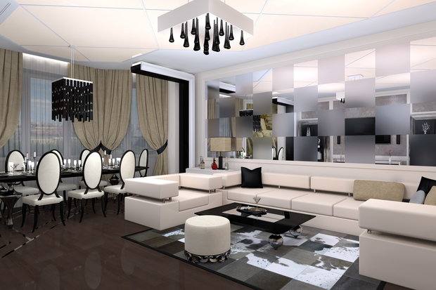 Фото из портфолио Москва/160 квадратных метра шика в элитном жилом комплексе "Волынский" – фотографии дизайна интерьеров на INMYROOM