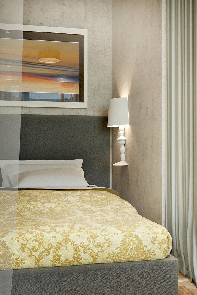 Фотография: Спальня в стиле Современный, Квартира, Проект недели, Краснодар, Екатерина Кондратюк, Монолитный дом, 1 комната, 40-60 метров – фото на INMYROOM Фотография: Спальня в стиле Современный, Квартира, Проект недели, Краснодар, Екатерина Кондратюк, Монолитный дом, 1 комната, 40-60 метров – фото на INMYROOM