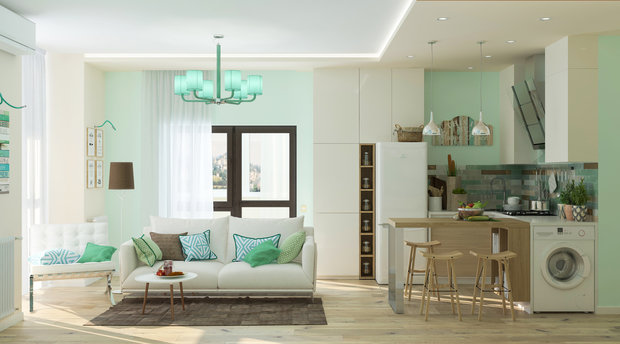 Фото из портфолио Гостиная "Mojito" – фотографии дизайна интерьеров на INMYROOM