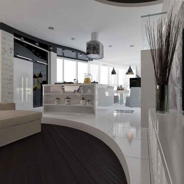 Фотография: Кухня и столовая в стиле Хай-тек – фото на INMYROOM