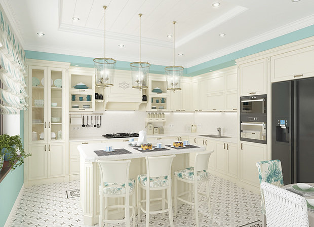 Фотография: Кухня и столовая в стиле Прованс и Кантри – фото на InMyRoom.ru