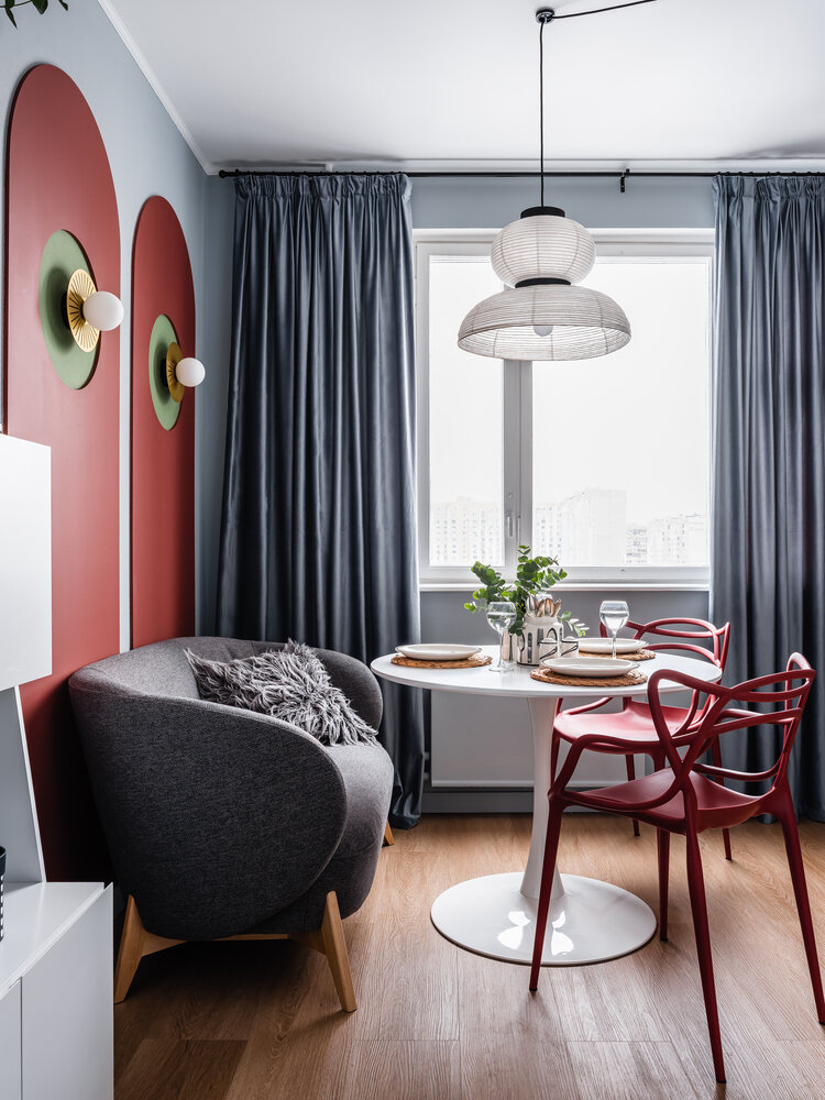 Фотография: Кухня и столовая в стиле Современный, Эклектика, Квартира, Проект недели, Москва, Алена Власова, П-44, Панельный дом, 2 комнаты, 40-60 метров – фото на INMYROOM Фотография: Кухня и столовая в стиле Современный, Эклектика, Квартира, Проект недели, Москва, Алена Власова, П-44, Панельный дом, 2 комнаты, 40-60 метров – фото на INMYROOM