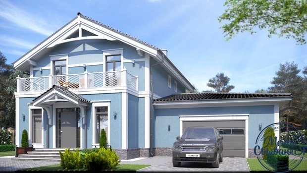 Фото из портфолио Двухэтажный коттедж с террасой – фотографии дизайна интерьеров на INMYROOM