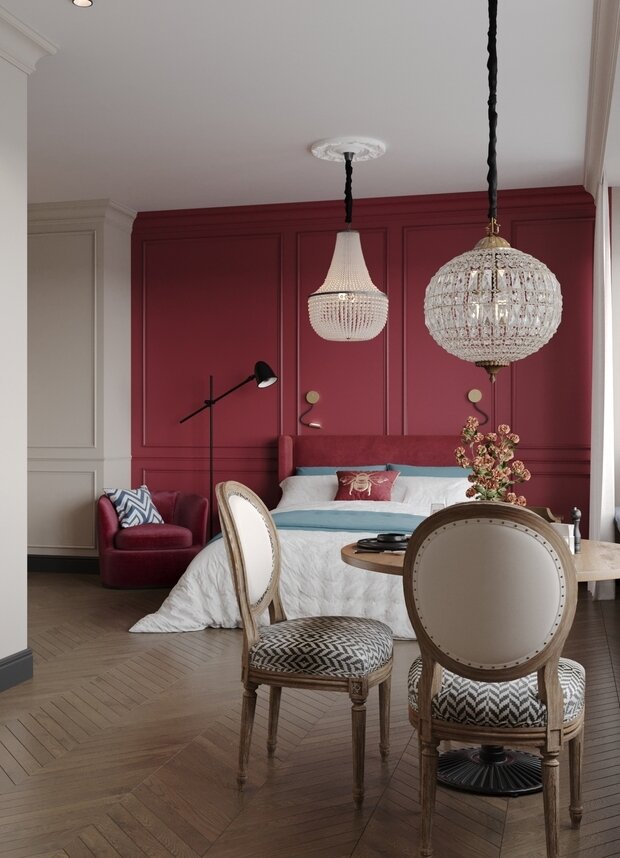 Фотография: Спальня в стиле Классический, Современный, Эклектика, Квартира, Студия, Проект дня, Москва, до 40 метров, Ира Носова – фото на INMYROOM