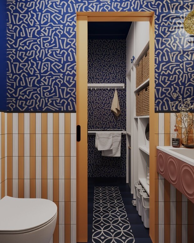 Фотография: Ванная в стиле Современный, Эклектика, Квартира, Проект дня, Москва, 3 комнаты, 60-90 метров, Анастасия Струве – фото на INMYROOM