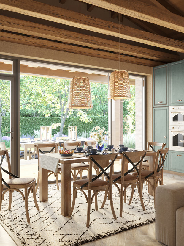 Фотография: Кухня и столовая в стиле Прованс и Кантри, Дом, Проект дня, Дом и дача, 3 комнаты, Более 90 метров, Астраханская область, Николай Рогожников, Антон Сорокин – фото на INMYROOM