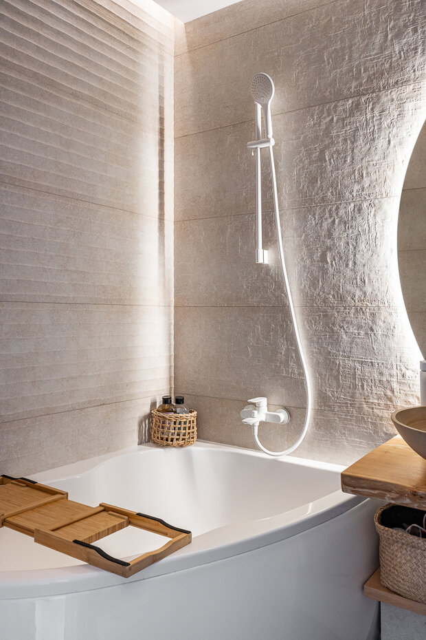 Фотография: Ванная в стиле Скандинавский, Современный, Эко, Квартира, Проект недели, Москва, Монолитный дом, 4 и больше, Более 90 метров, бюро «Образ жизни», Анастасия Кутовая – фото на INMYROOM