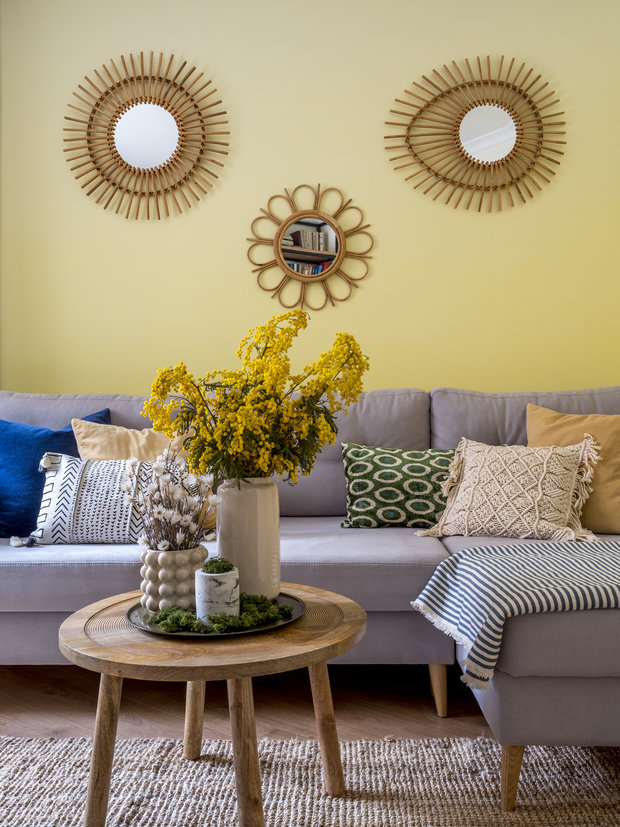 Фотография: Гостиная в стиле Скандинавский, Эко, Современный, Эклектика, Квартира, Проект недели, Химки, ЖК «Город Набережных», 4 и больше, 60-90 метров, Катя Чистова – фото на INMYROOM