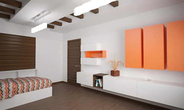 Фото из портфолио Спальня-кабинет в современном стиле. – фотографии дизайна интерьеров на INMYROOM