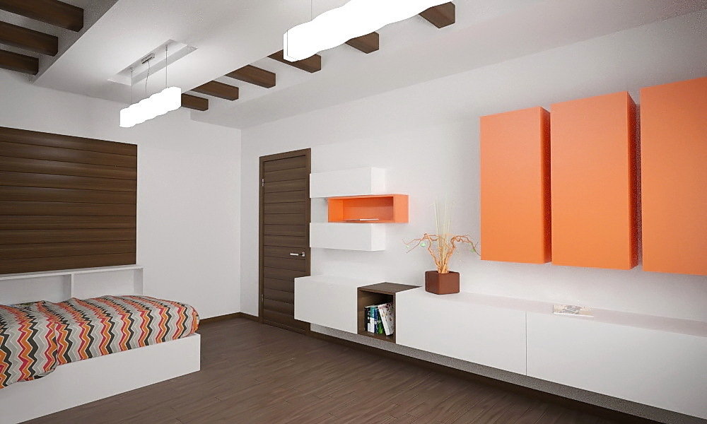 Фото из портфолио Спальня-кабинет в современном стиле. – фотографии дизайна интерьеров на INMYROOM Фото из портфолио Спальня-кабинет в современном стиле. – фотографии дизайна интерьеров на INMYROOM