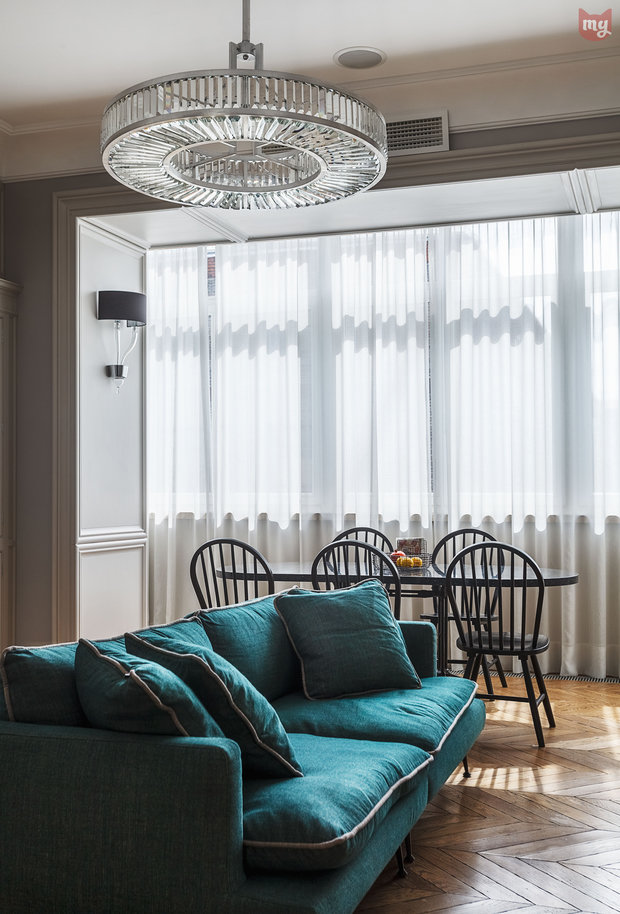 Фотография: Кухня и столовая в стиле Прованс и Кантри, Эклектика, Квартира, Проект недели, Москва, Ольга Абрамова, Монолитный дом, 3 комнаты, Более 90 метров – фото на INMYROOM