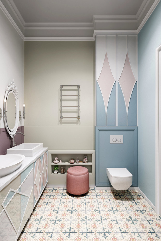 Фотография: Ванная в стиле Прованс и Кантри, Эклектика, Квартира, Проект недели, Москва, Светлана Гаврилова, 3 комнаты, Более 90 метров – фото на INMYROOM Фотография: Ванная в стиле Прованс и Кантри, Эклектика, Квартира, Проект недели, Москва, Светлана Гаврилова, 3 комнаты, Более 90 метров – фото на INMYROOM