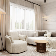 Фото из портфолио Интерьер дома из бруса на новой риге – фотографии дизайна интерьеров на INMYROOM