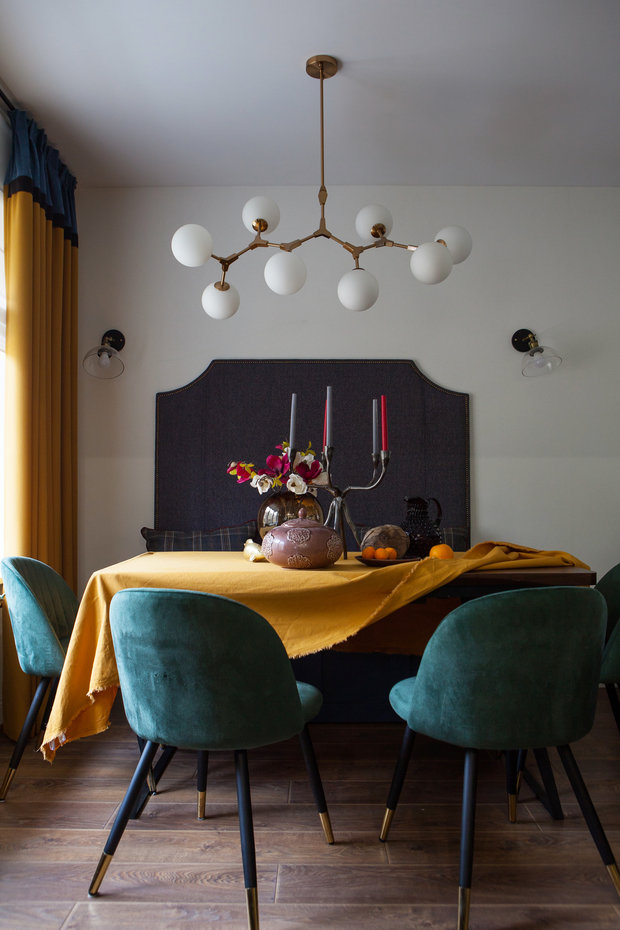 Фотография: Кухня и столовая в стиле Современный, Эклектика, Квартира, Проект недели, Москва, 4 и больше, 60-90 метров, Екатерина Усова – фото на INMYROOM