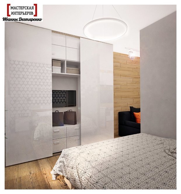 Фото из портфолио 1-КОМНАТНАЯ КВАРТИРА-СТУДИЯ 32 КВ.М. С ПОЛНОЦЕННОЙ СПАЛЬНЕЙ, ЖК “ОДИНЦОВСКИЙ ПАРК” – фотографии дизайна интерьеров на INMYROOM