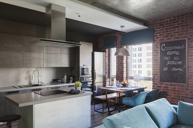 Фотография: Кухня и столовая в стиле Лофт, Гид, Наля Зотова, Bon Home Design, Ирина Большакова, LINES, PROSVIRIN DESIGN STUDIO – фото на INMYROOM