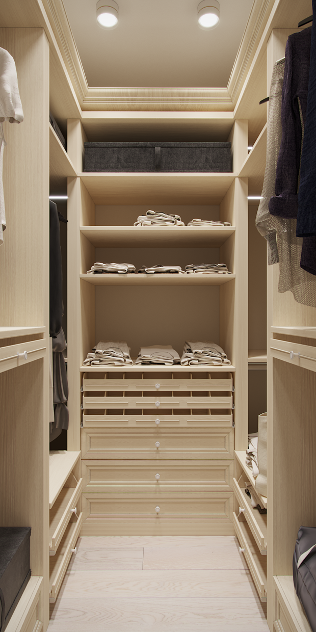 Фотография: Гардеробная в стиле Современный, Квартира, Проект недели, Санкт-Петербург, Елена Иванова, Сталинка, 3 комнаты, 60-90 метров – фото на INMYROOM