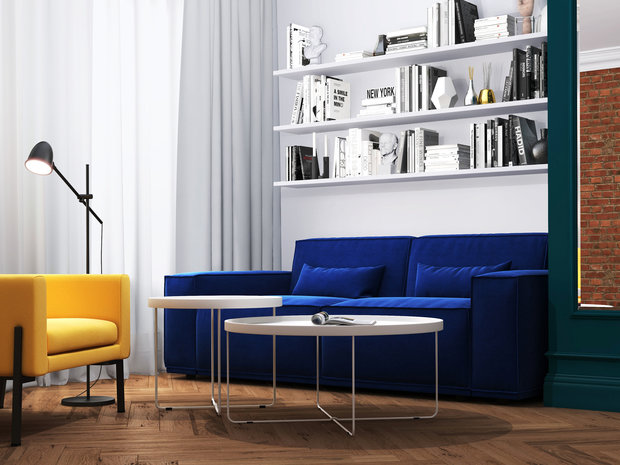 Фотография: Гостиная в стиле Современный, Квартира, Проект недели, Санкт-Петербург, Кирпичный дом, 3 комнаты, 40-60 метров, Bobo.space – фото на INMYROOM