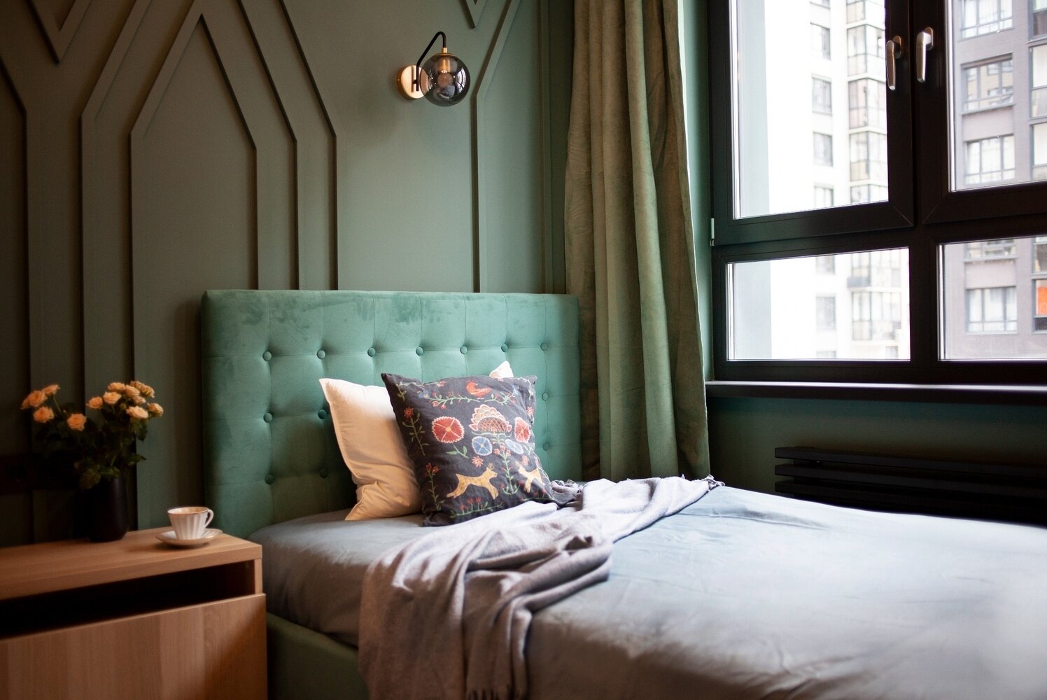 Фотография: Спальня в стиле Современный, Квартира, Проект недели, Коммунарка, Монолитный дом, 2 комнаты, 60-90 метров, Veprince, Анастасия Загорельская – фото на INMYROOM Фотография: Спальня в стиле Современный, Квартира, Проект недели, Коммунарка, Монолитный дом, 2 комнаты, 60-90 метров, Veprince, Анастасия Загорельская – фото на INMYROOM