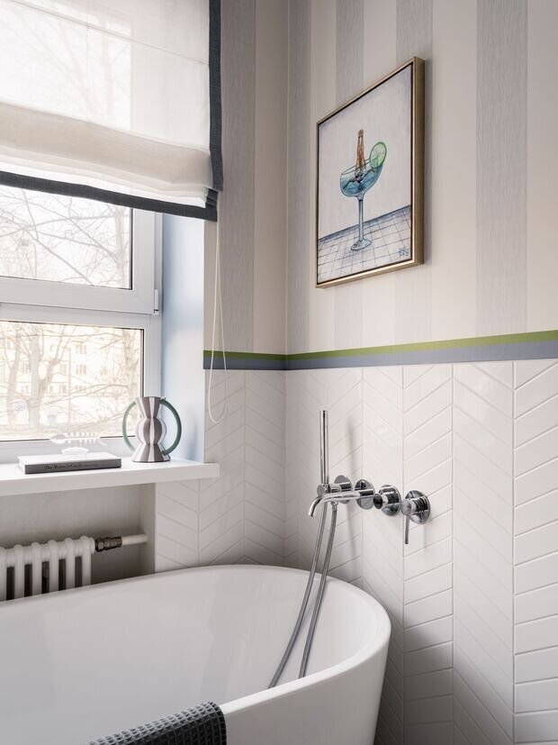 Фотография: Ванная в стиле Современный, Квартира, Проект дня, Москва, Сталинка, Кирпичный дом, 3 комнаты, 60-90 метров, Татьяна Отич – фото на INMYROOM