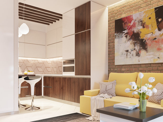 Фото из портфолио Солнечное настроение в ЖК Комфорт Таун – фотографии дизайна интерьеров на INMYROOM