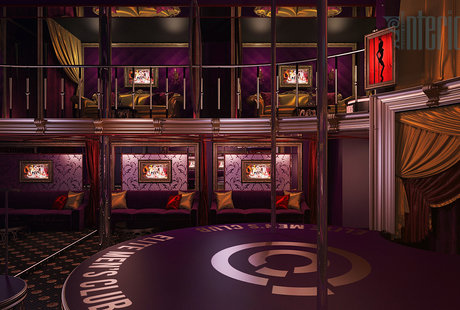 Интерьер зала Elite mens club Духлесс, 3D