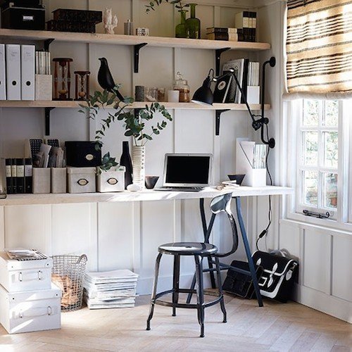 Фотография: Офис в стиле Скандинавский, Кабинет, Интерьер комнат – фото на INMYROOM