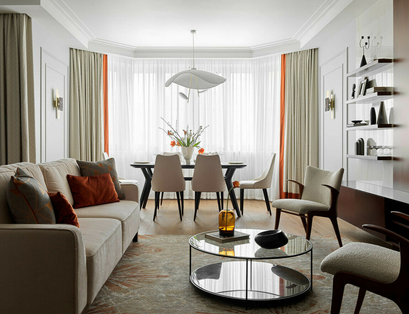 Фотография: Гостиная в стиле Современный, Квартира, Проект недели, Москва, Монолитный дом, 3 комнаты, Более 90 метров, Anddesign – фото на INMYROOM