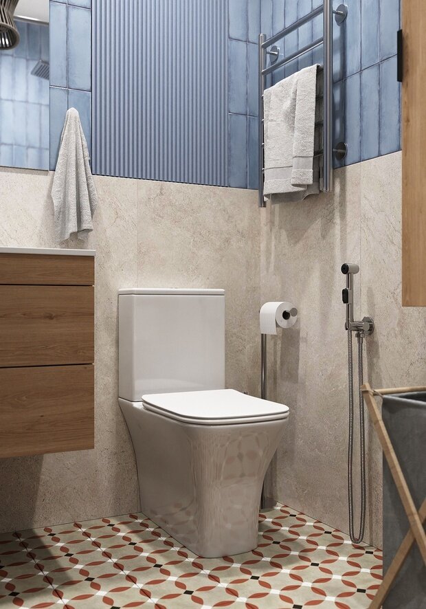 Фотография: Ванная в стиле Современный, Квартира, Проект дня, Московская область, Ирина Собыленская, 3 комнаты, 40-60 метров, Монолитно-кирпичный – фото на INMYROOM