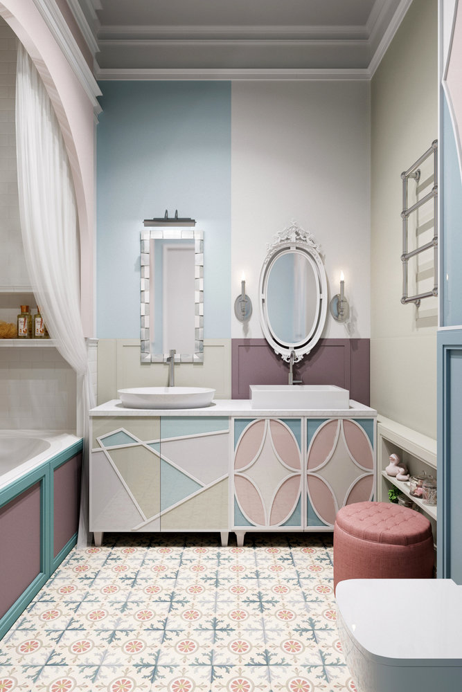 Фотография: Ванная в стиле Прованс и Кантри, Эклектика, Квартира, Проект недели, Москва, Светлана Гаврилова, 3 комнаты, Более 90 метров – фото на INMYROOM Фотография: Ванная в стиле Прованс и Кантри, Эклектика, Квартира, Проект недели, Москва, Светлана Гаврилова, 3 комнаты, Более 90 метров – фото на INMYROOM