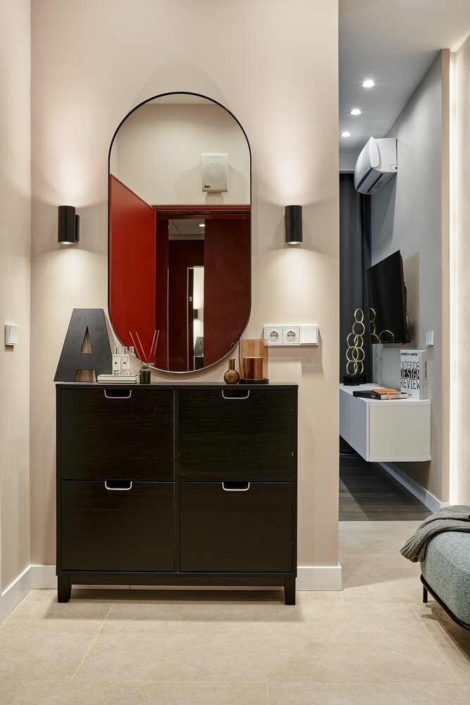 Фотография: Прихожая в стиле Современный, Малогабаритная квартира, Квартира, Студия, Минимализм, Проект недели, Москва, до 40 метров, Bellardo, Анна Сахарова – фото на INMYROOM