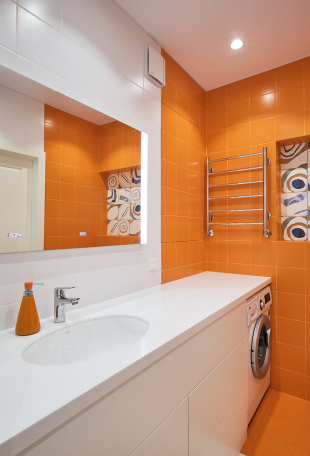 Фотография: Ванная в стиле Современный, Минимализм, Лофт, Эклектика, Квартира, Проект недели, Москва, 1 комната, 40-60 метров, студия «Особинка», Ксения Розанцева – фото на INMYROOM