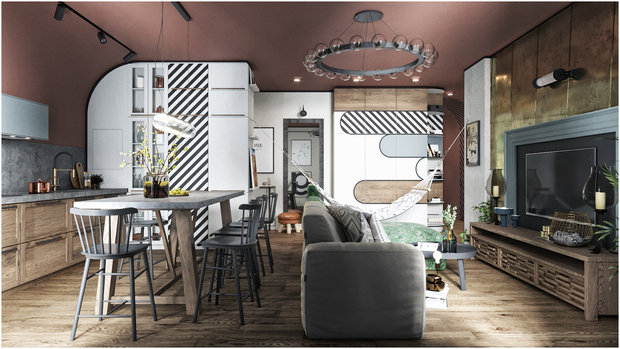 Фотография: Кухня и столовая в стиле Лофт, Эклектика, Квартира, Проект недели, Санкт-Петербург, Макс Жуков, Виктор Штефан, ToTaste Studio, 3 комнаты, 60-90 метров – фото на INMYROOM