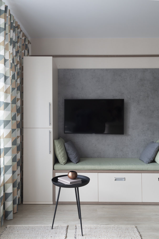 Фотография: Гостиная в стиле Скандинавский, Современный, Квартира, Студия, Проект дня, 1 комната, до 40 метров, Анна Смолякова – фото на INMYROOM