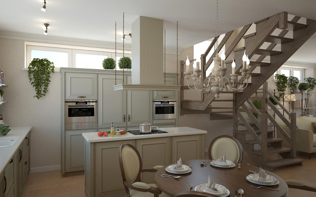 Фотография: Кухня и столовая в стиле Прованс и Кантри, Дом, Дома и квартиры, Прованс – фото на INMYROOM