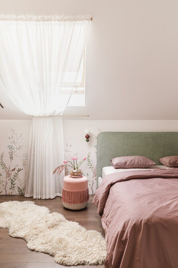 Фотография: Спальня в стиле Современный, Квартира, Проект дня, Кирпичный дом, 4 и больше, Более 90 метров, Алматы, современный с элементами эклектики, Марина Сапунова, Анара Байшулакова – фото на INMYROOM