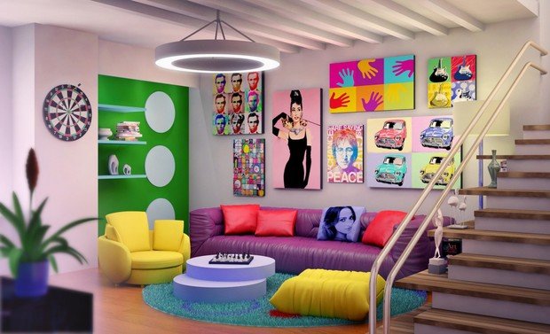 Фотография: Гостиная в стиле Современный, Стиль жизни, Советы, Поп-арт – фото на INMYROOM