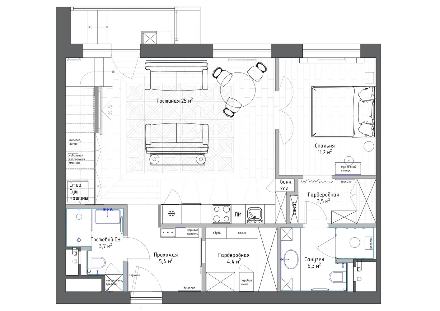 Фотография: Планировки в стиле , Современный, Квартира, Проект недели, Москва, Монолитный дом, 3 комнаты, 60-90 метров, Ирина Ковецкая – фото на INMYROOM Фотография: Планировки в стиле , Современный, Квартира, Проект недели, Москва, Монолитный дом, 3 комнаты, 60-90 метров, Ирина Ковецкая – фото на INMYROOM