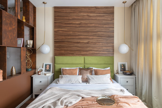 Фотография: Спальня в стиле Современный, Прованс и Кантри, Квартира, Проект недели, Москва, 3 комнаты, Более 90 метров, Sella Interior and Design, Светлана Цисвилер – фото на INMYROOM