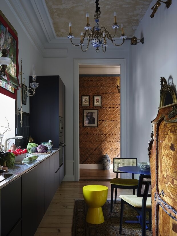 Фотография: Кухня и столовая в стиле Восточный, Эклектика, Винтажный, Квартира, Проект дня, Ростов-на-Дону, Кирпичный дом, 3 комнаты, Более 90 метров, Эксклюзивные проекты, M.A.D Interiors, Светлана Андреева-Щепетева – фото на INMYROOM