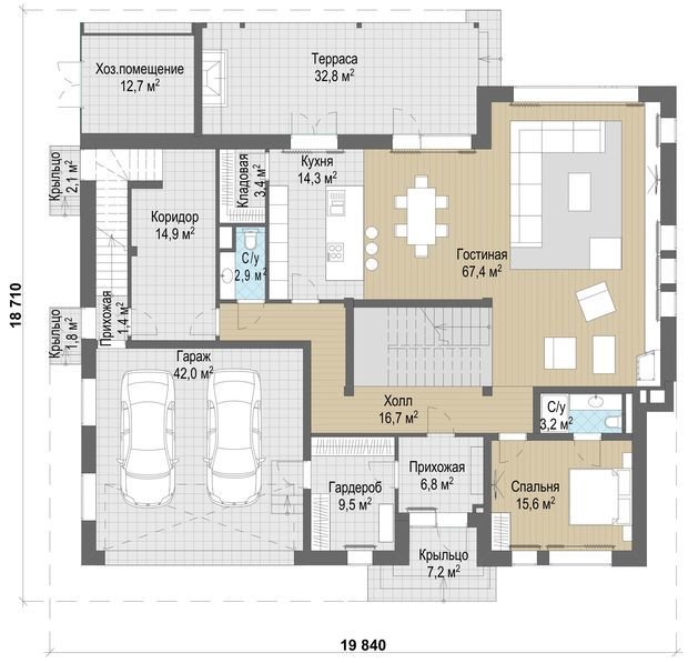 Фото из портфолио Vesconti_473 м2 – фотографии дизайна интерьеров на INMYROOM
