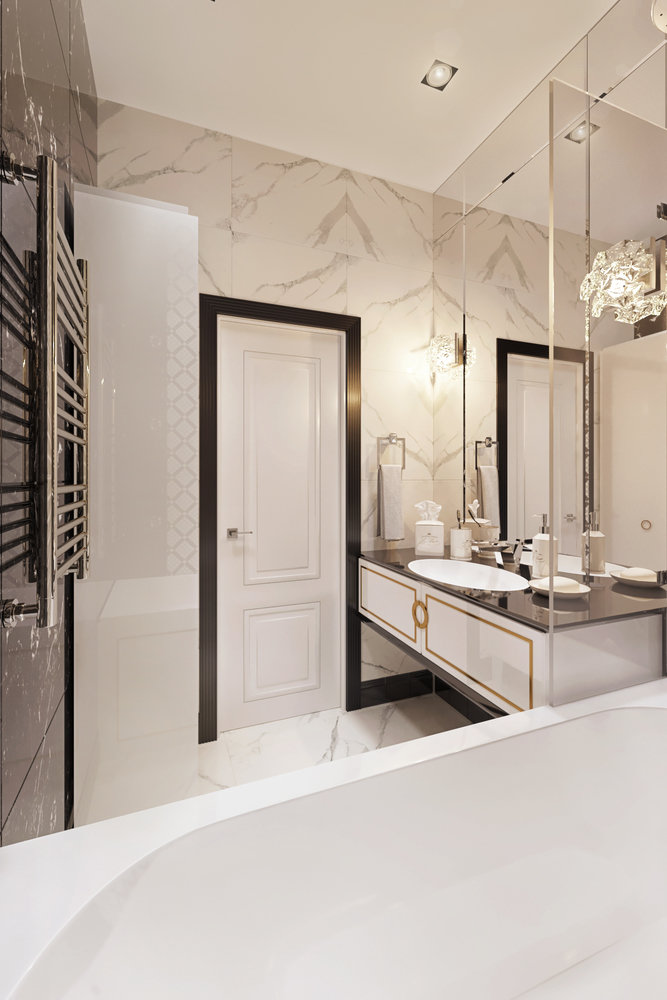 Фотография: Ванная в стиле Современный, Квартира, Проект недели, Москва, Монолитный дом, 2 комнаты, 60-90 метров, Валерия Даньковская, ЖК «Дом на Таганке» – фото на INMYROOM Фотография: Ванная в стиле Современный, Квартира, Проект недели, Москва, Монолитный дом, 2 комнаты, 60-90 метров, Валерия Даньковская, ЖК «Дом на Таганке» – фото на INMYROOM