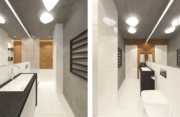 Фото из портфолио Бетон и глянец. Квартира для двоих – фотографии дизайна интерьеров на INMYROOM