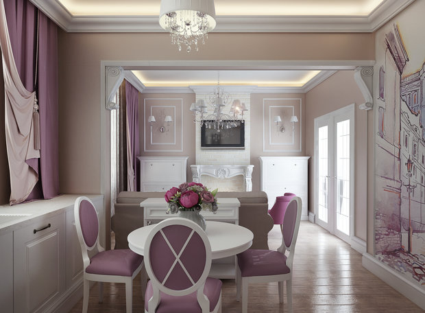 Фото из портфолио Этюд в розовых тонах – фотографии дизайна интерьеров на INMYROOM