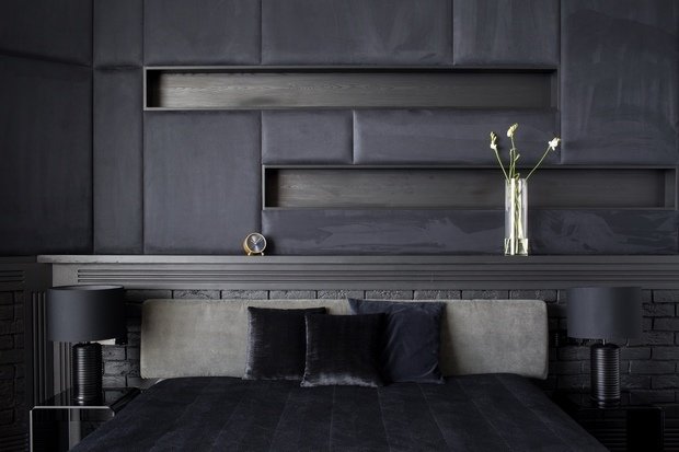 Фотография: Спальня в стиле Лофт, Квартира, Проект недели, Пентхаус, 4 и больше, Более 90 метров, Владивосток, #эксклюзивныепроекты, Miyao Studio – фото на INMYROOM