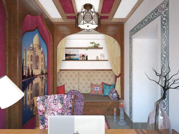 Фото из портфолио Кабинет в восточном стиле – фотографии дизайна интерьеров на INMYROOM