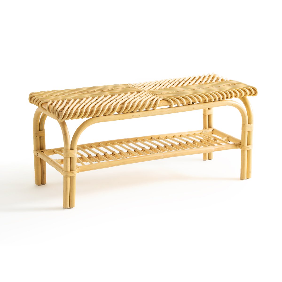Скамья из ротанга Malu бежевого цвета