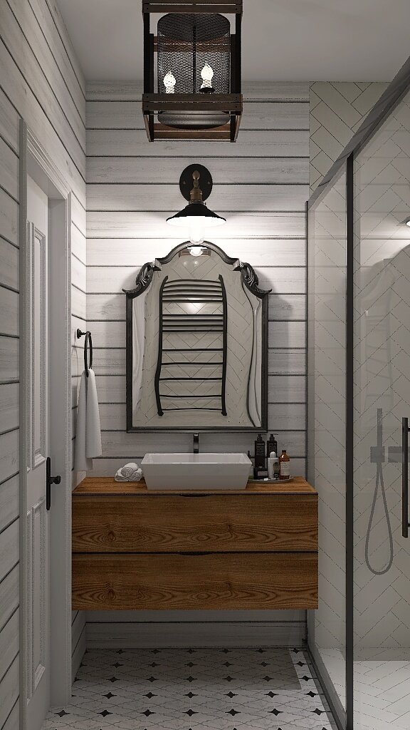 Фото из портфолио Санузел и душевая в стиле Фармхаус – фотографии дизайна интерьеров на INMYROOM