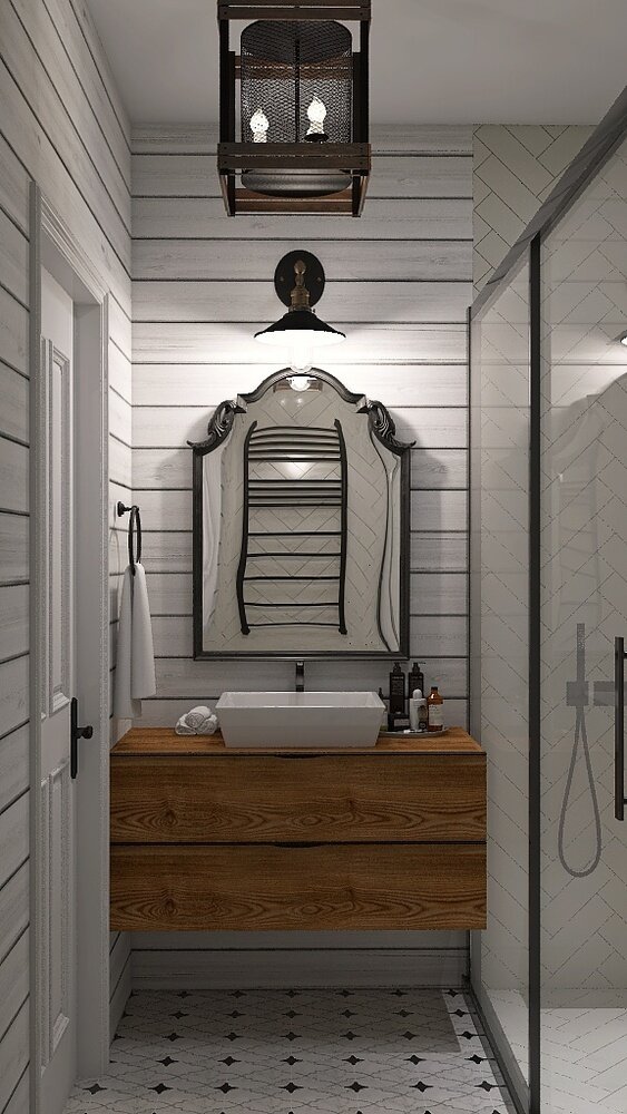 Фото из портфолио Санузел и душевая в стиле Фармхаус – фотографии дизайна интерьеров на INMYROOM Фото из портфолио Санузел и душевая в стиле Фармхаус – фотографии дизайна интерьеров на INMYROOM